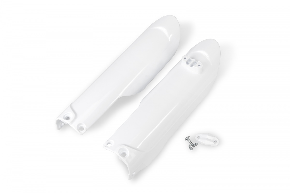 Fork Slider Protectors white 20-25 for Husqvarna TC 85 (2018-22) Ktm SX 85 (2018-25) - REPLICA PLASTICS - KT05007-042 - Ufo P...