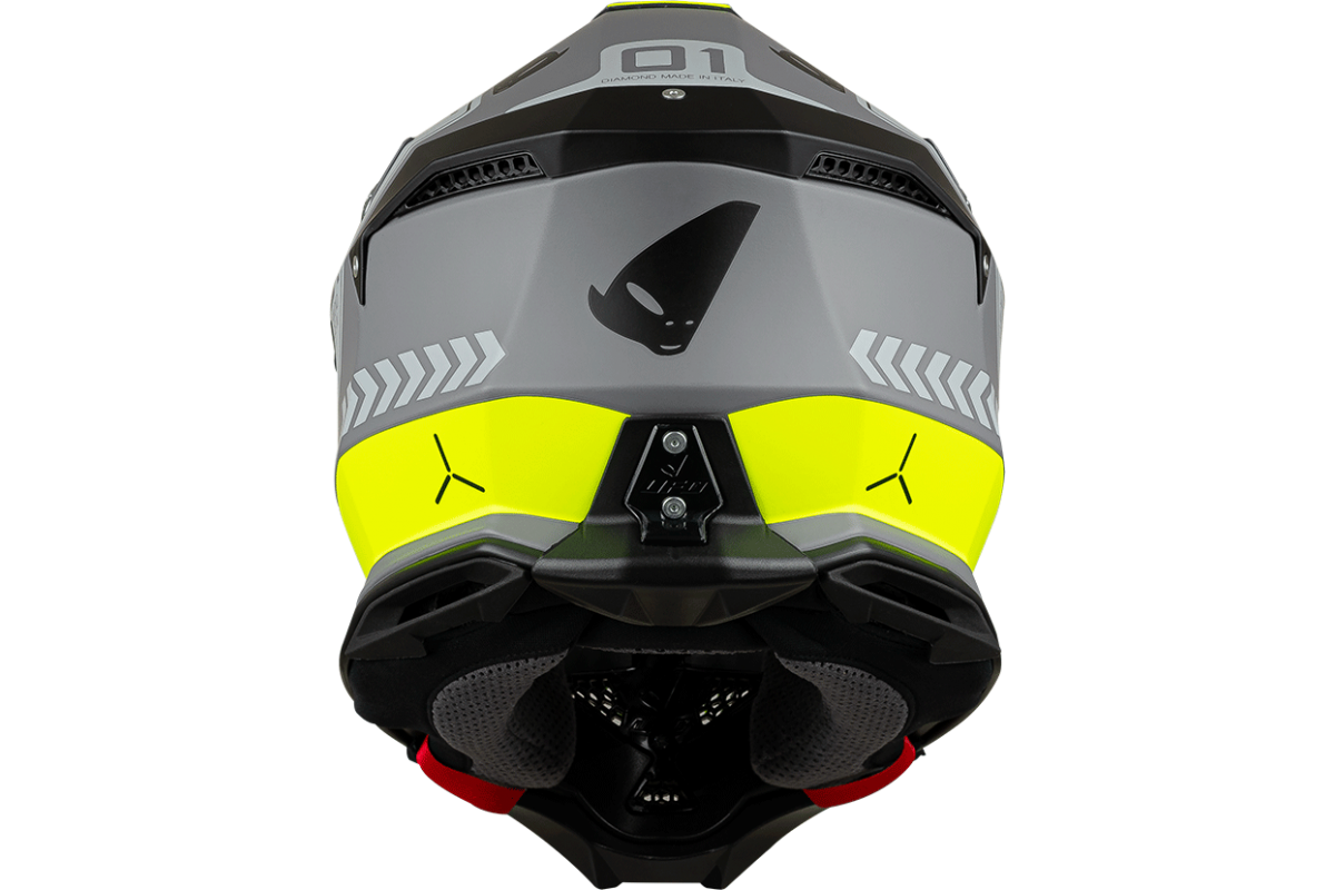 Motocross helmet Diamond grey and neon yellow - Home - he055 - Ufo Plast