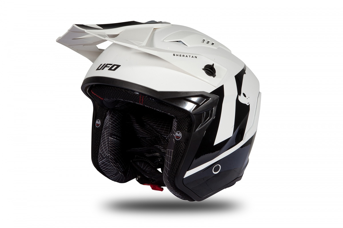 Jet helmet Sheratan white and black glossy - Helmets - HE185 - Ufo Plast