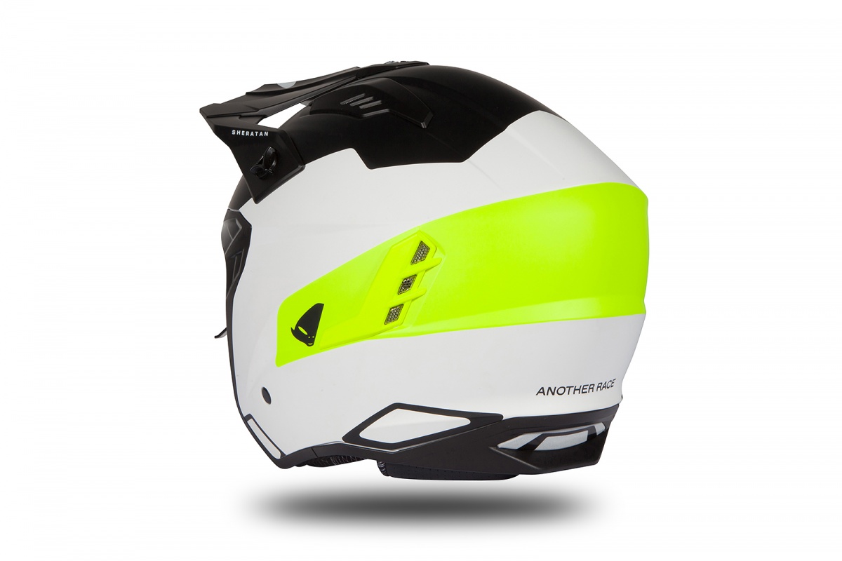 Jet helmet Sheratan white, black and neon yellow matt - Helmets - HE186 - Ufo Plast