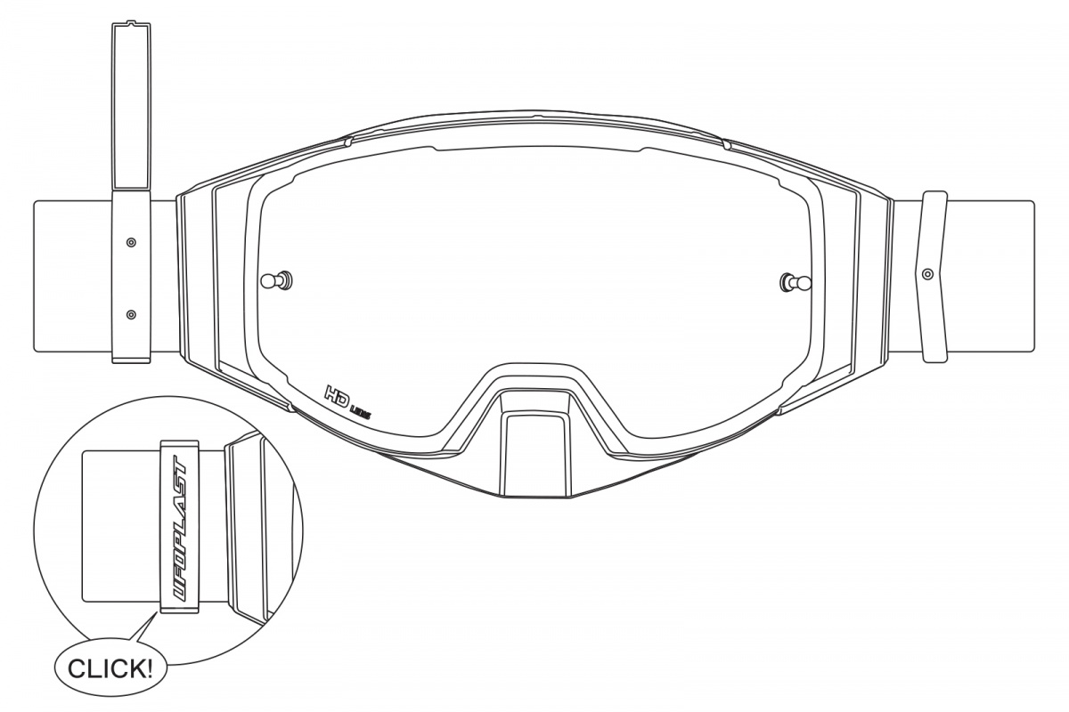 Motocross Wise goggle black - Adult gear - GO13001-KW - UFO Plast