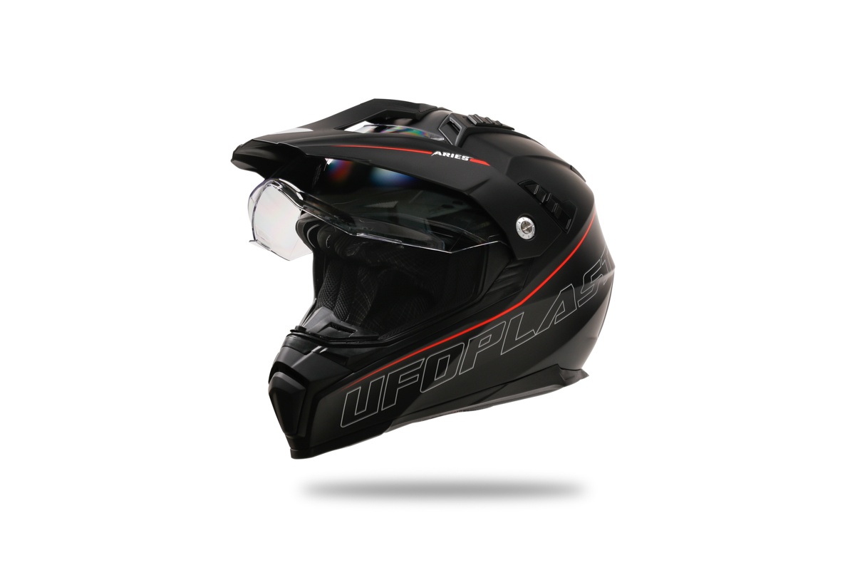 Motocross Aries helmet black and red - Helmets - HE13500-KB - Ufo Plast