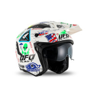 Sheratan cross jet helmet white